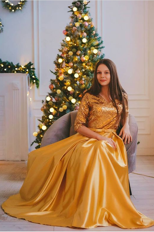 Платье "Злата" золото