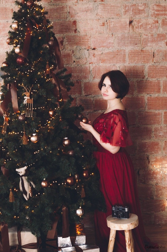 Платье "Анна" бордо