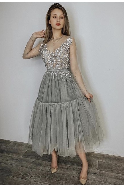 Платье "Старки" серый