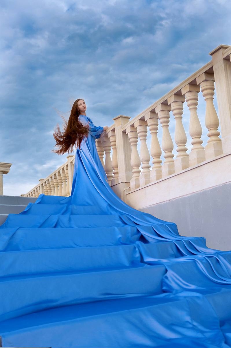 Платье "Рапунцель" голубой