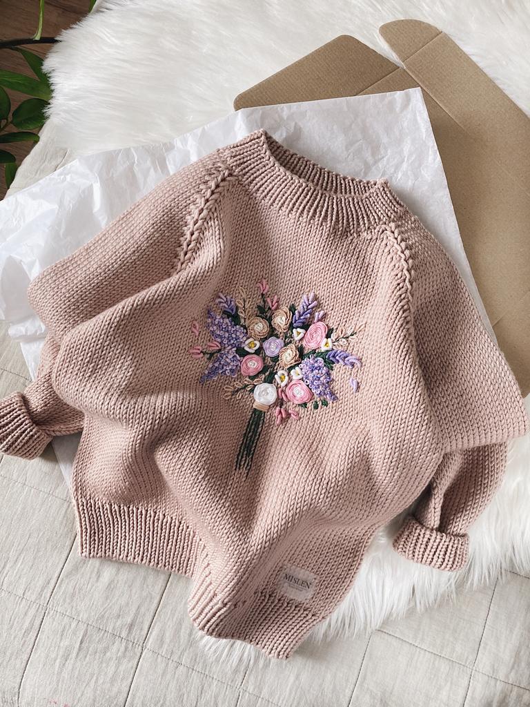 MK ДЕТСКИЙ ДЖЕМПЕР_LOVEFLOWER С ВЫШИВКОЙ