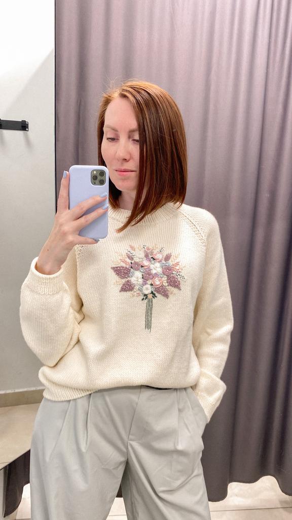 МК ВЗРОСЛЫЙ джемпер_loveflower С ВЫШИВКОЙ