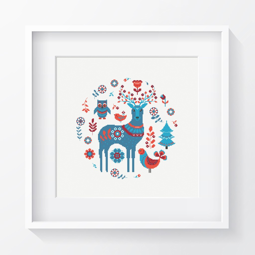 СКАНДИНАВСКИЕ УЗОРЫ, ОЛЕНЬ