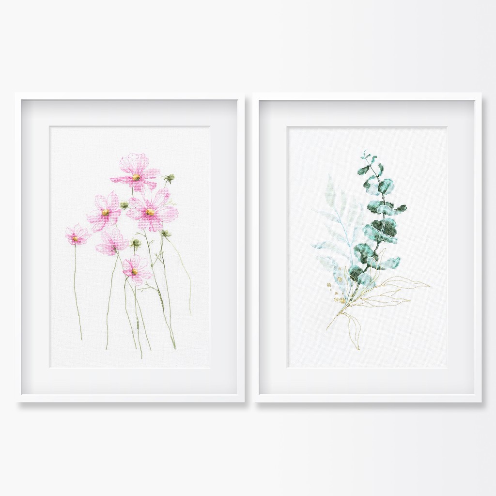 НАБОР ИЗ 2 СХЕМ: ЭВКАЛИПТ И КОСМЕИ