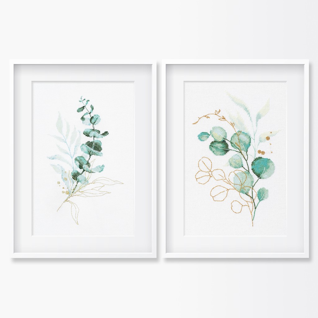 НАБОР ИЗ 2 СХЕМ: ВЕТКИ ЭВКАЛИПТА