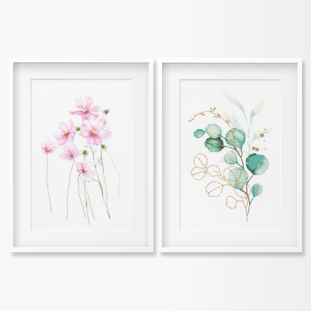 НАБОР ИЗ 2 СХЕМ: КОСМЕИ И ЭВКАЛИПТ