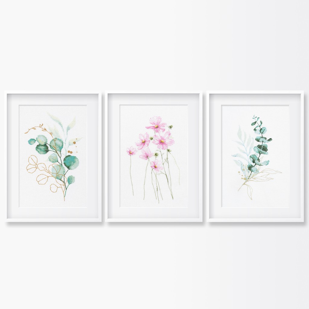 НАБОР ИЗ 3 СХЕМ: ЭВКАЛИПТ И КОСМЕИ