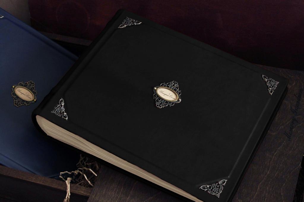 Большой кожаный фотоальбом Vintage Black XL