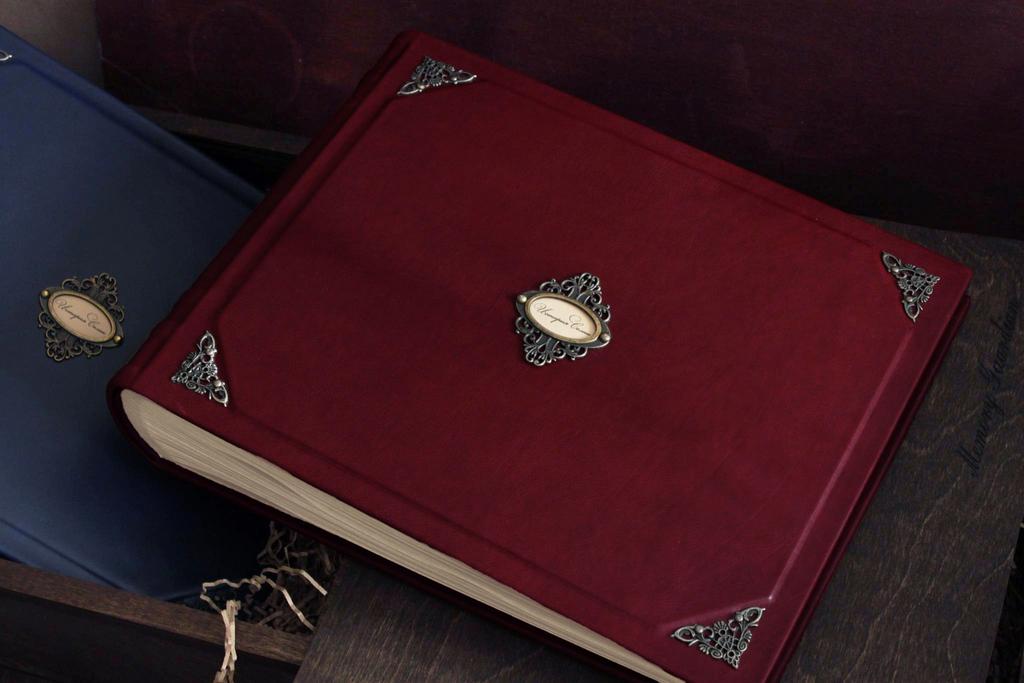 Большой кожаный фотоальбом Vintage Bordeaux XL