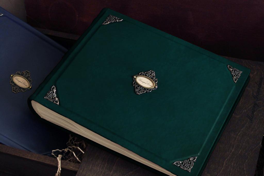 Большой кожаный фотоальбом Vintage Emerald XL