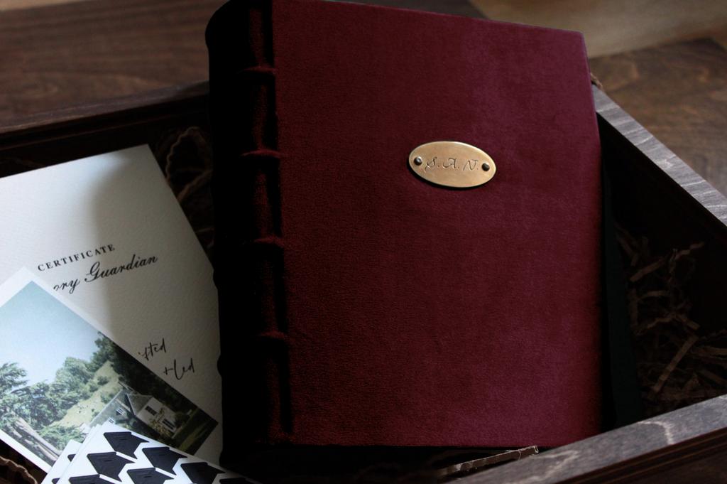 Бархатный фотоальбом Hever Bordeaux