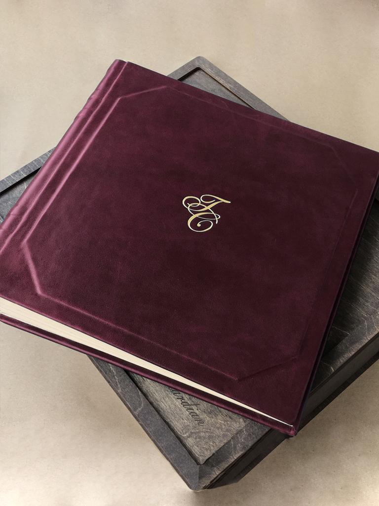 Большой кожаный фотоальбом Legend Bordeaux