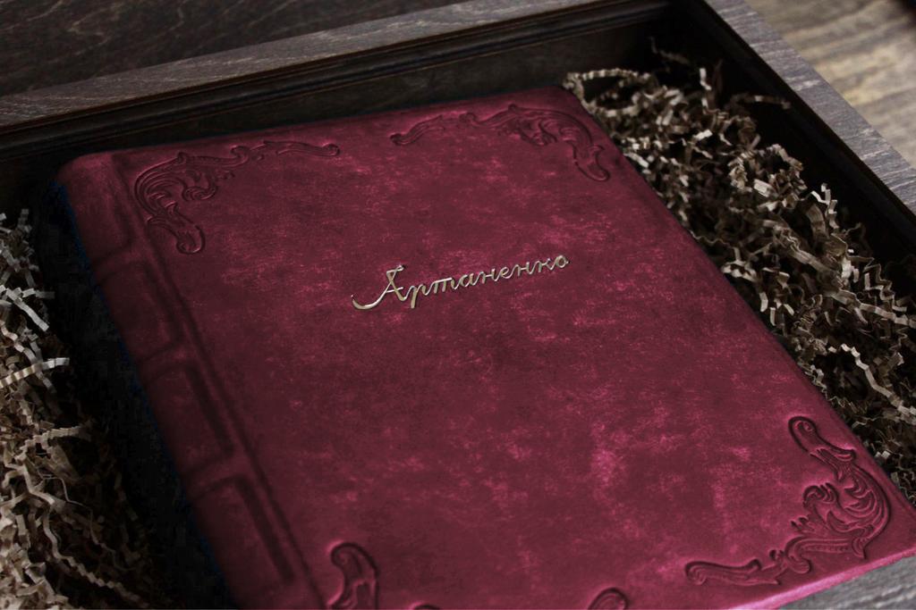 Кожаный фотоальбом Vincennes Old Rosso