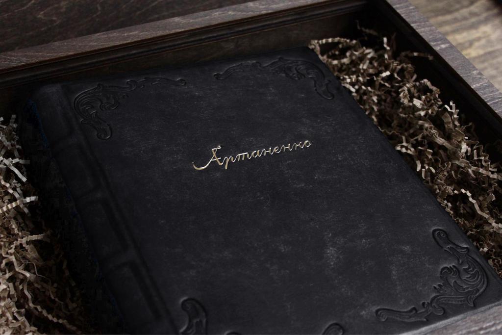 Кожаный фотоальбом Vincennes Old Nero