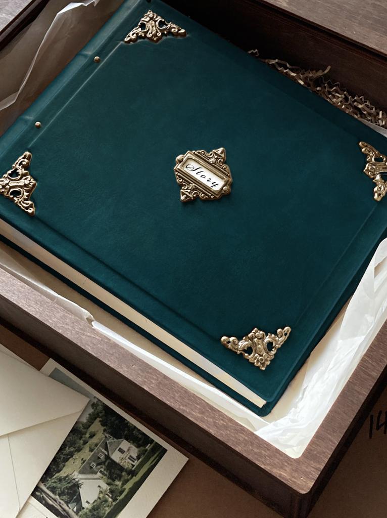 Кожаный фотоальбом Vintage Emerald