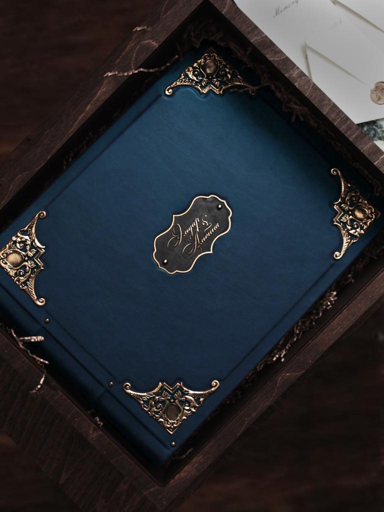 Кожаный фотоальбом Fairytale Dark Blue