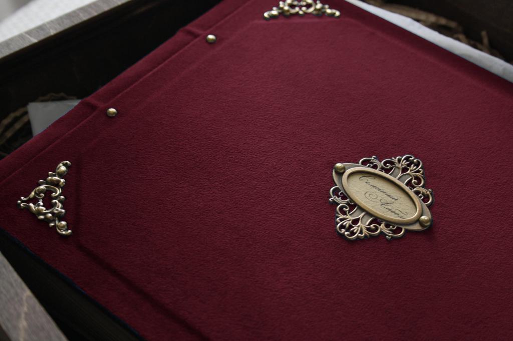 Бархатный фотоальбом Vintage Bordeaux