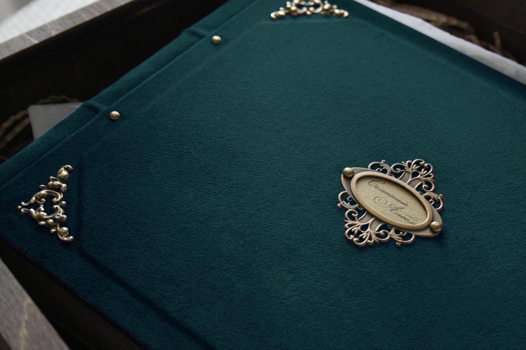 Бархатный фотоальбом Vintage Emerald