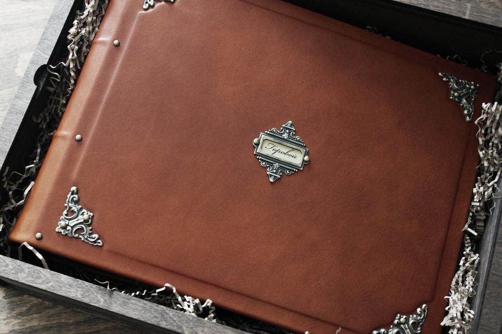 Большой кожаный фотоальбом Vintage Caramel XL