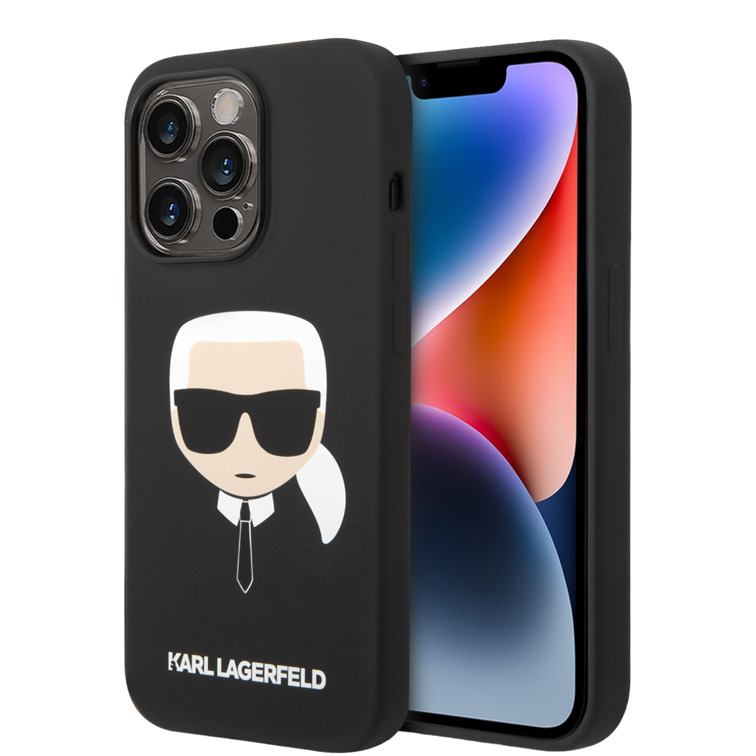 Чехол для iPhone Liquid silicone Karl's Head Hard Black