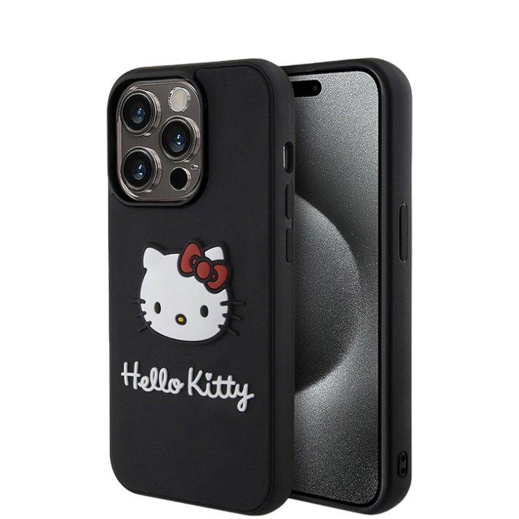 Чехол Hello Kitty 3D Rubber Kitty Head Hard Black