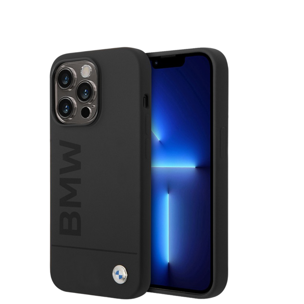 Чехол для iPhone BMW c MagSafe силиконовый, черный