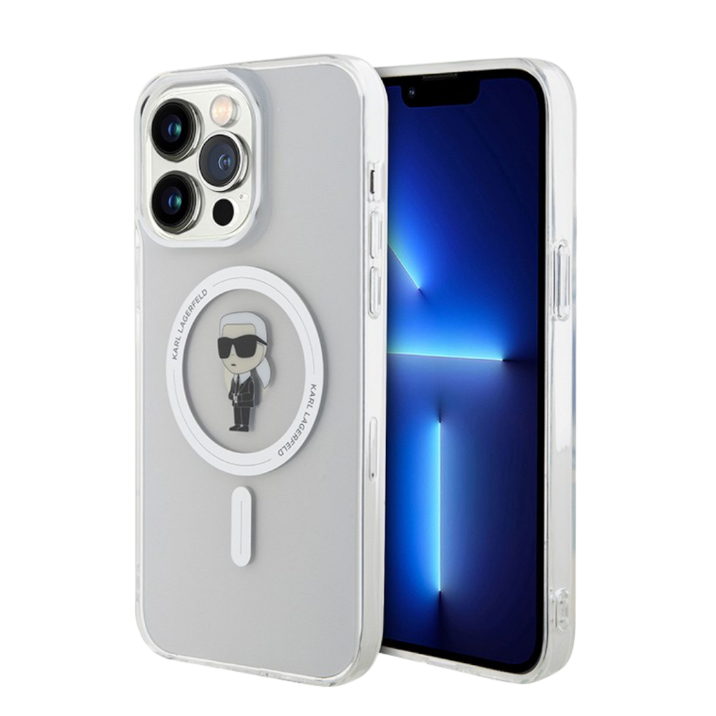 Чехол для iPhone Karl Lagerfeld PC/TPU NFT Karl Ikonik Hard Transparent с MagSafe, прозрачный