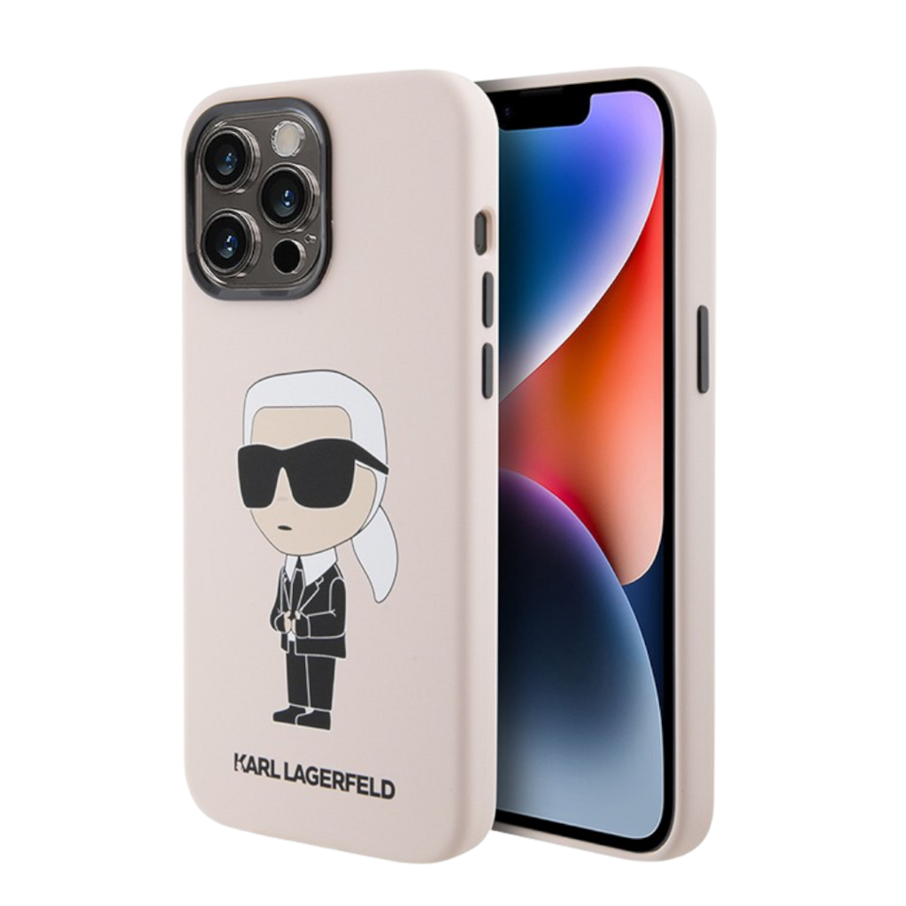 Чехол для iPhone Karl Lagerfeld Liquid silicone NFT Karl Ikonik, розовый