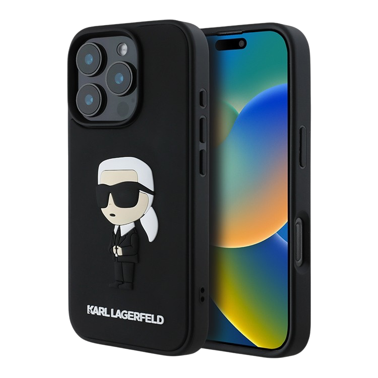 Чехол для iPhone Karl Lagerfeld 3D Rubber NFT Karl Ikonik Hard Black