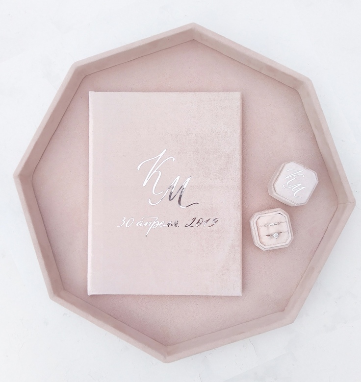 ПАПКА "КРЕМОВО-ПУДРОВАЯ" БАРХАТНАЯ