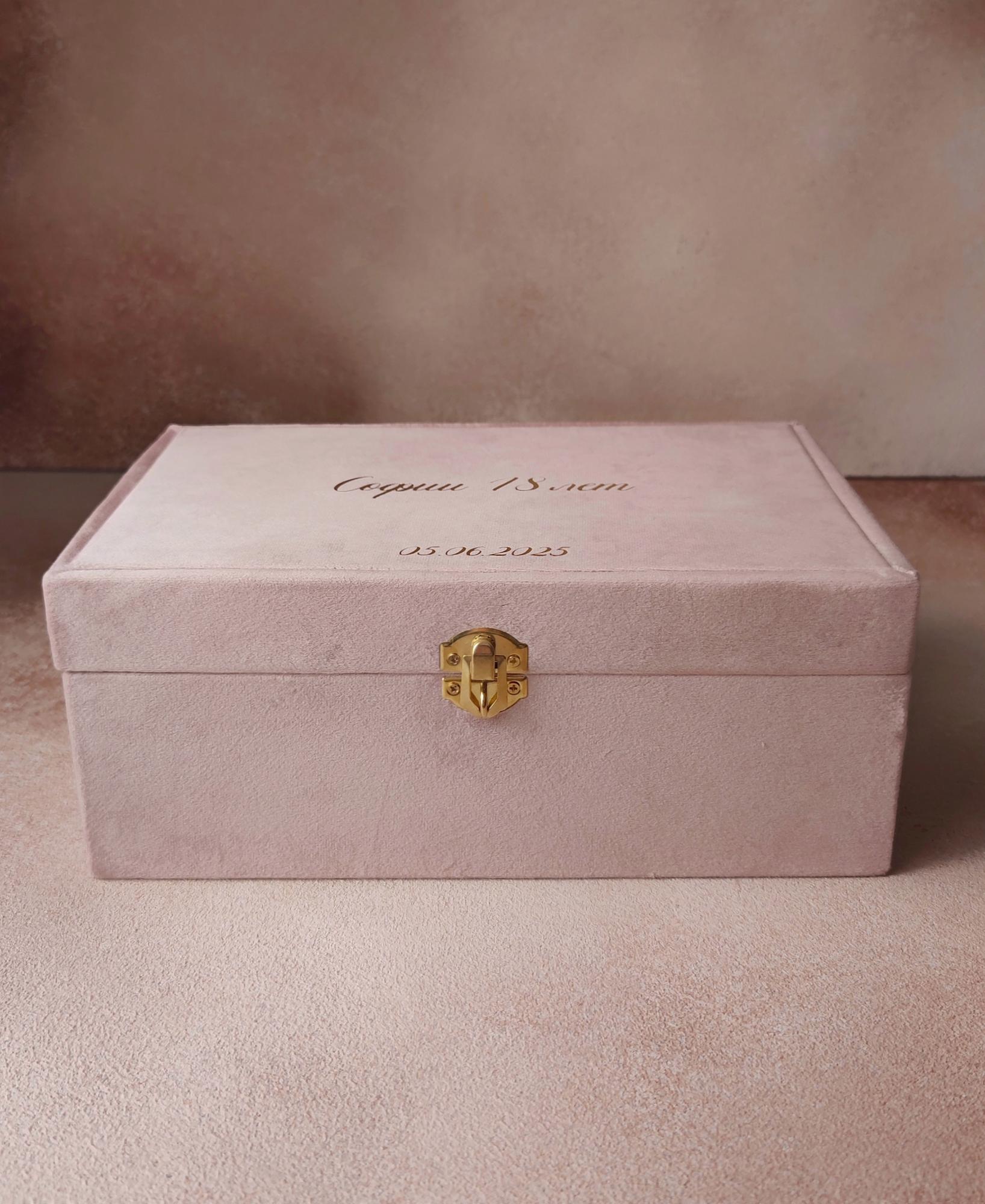 ШКАТУЛКА ДЛЯ УКРАШЕНИЙ ДВУХЪЯРУСНАЯ С НАВЕСНЫМ ЗАМКОМ (ЛЮБОЙ ЦВЕТ БАРХАТА)