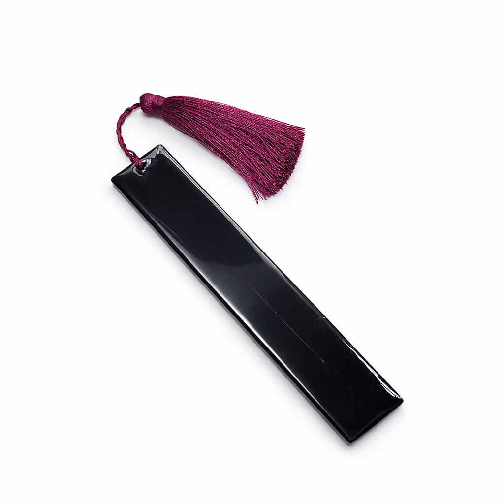 ЗАКЛАДКА КНИЖНАЯ\ДЛЯ БЛОКНОТА ГРАФИТ С ЛИЛОВОЙ КИСТЬЮ