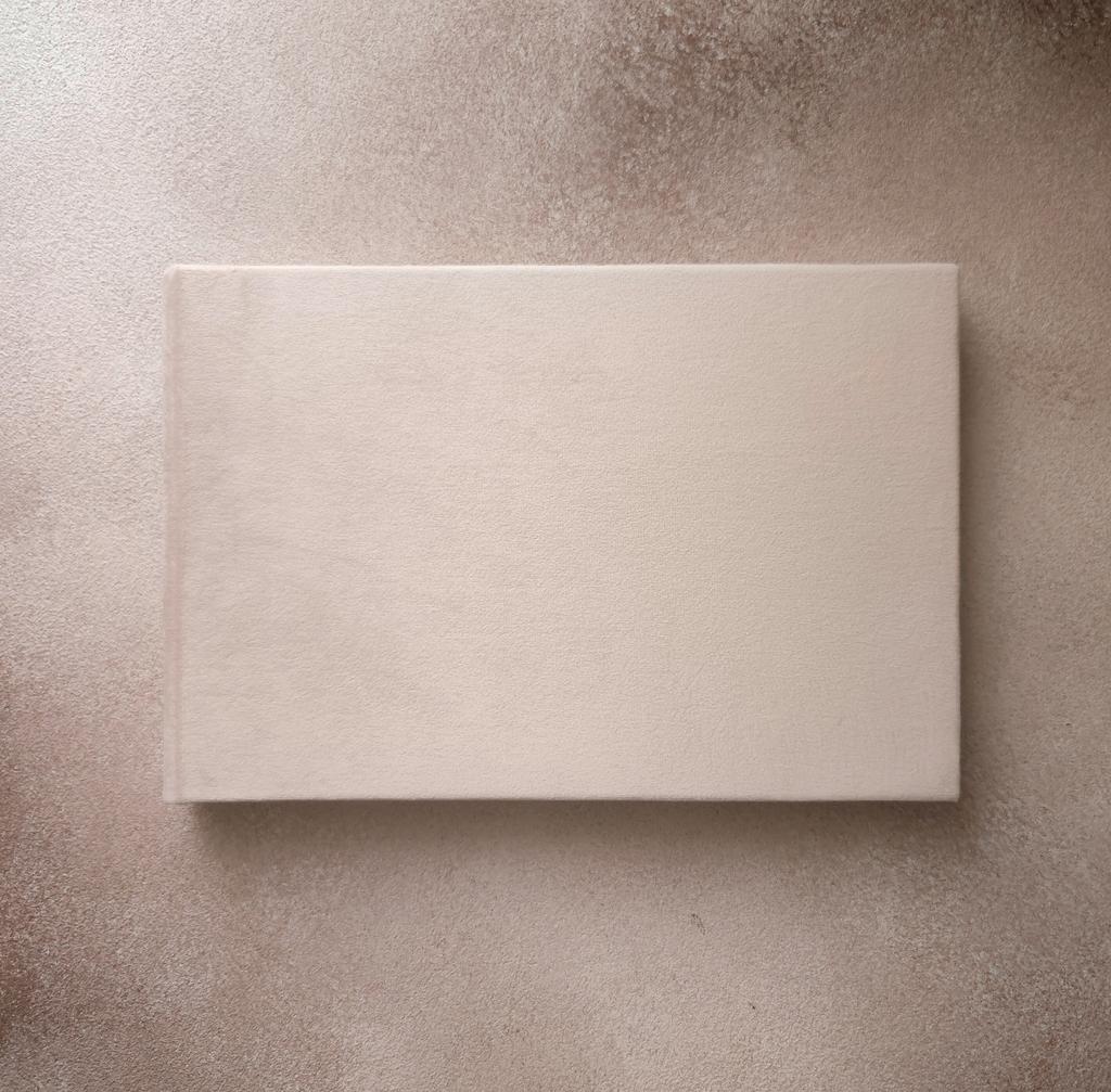 АЛЬБОМ БАРХАТНЫЙ I КНИГА ПОЖЕЛАНИЙ КРЕМОВАЯ 20Х30