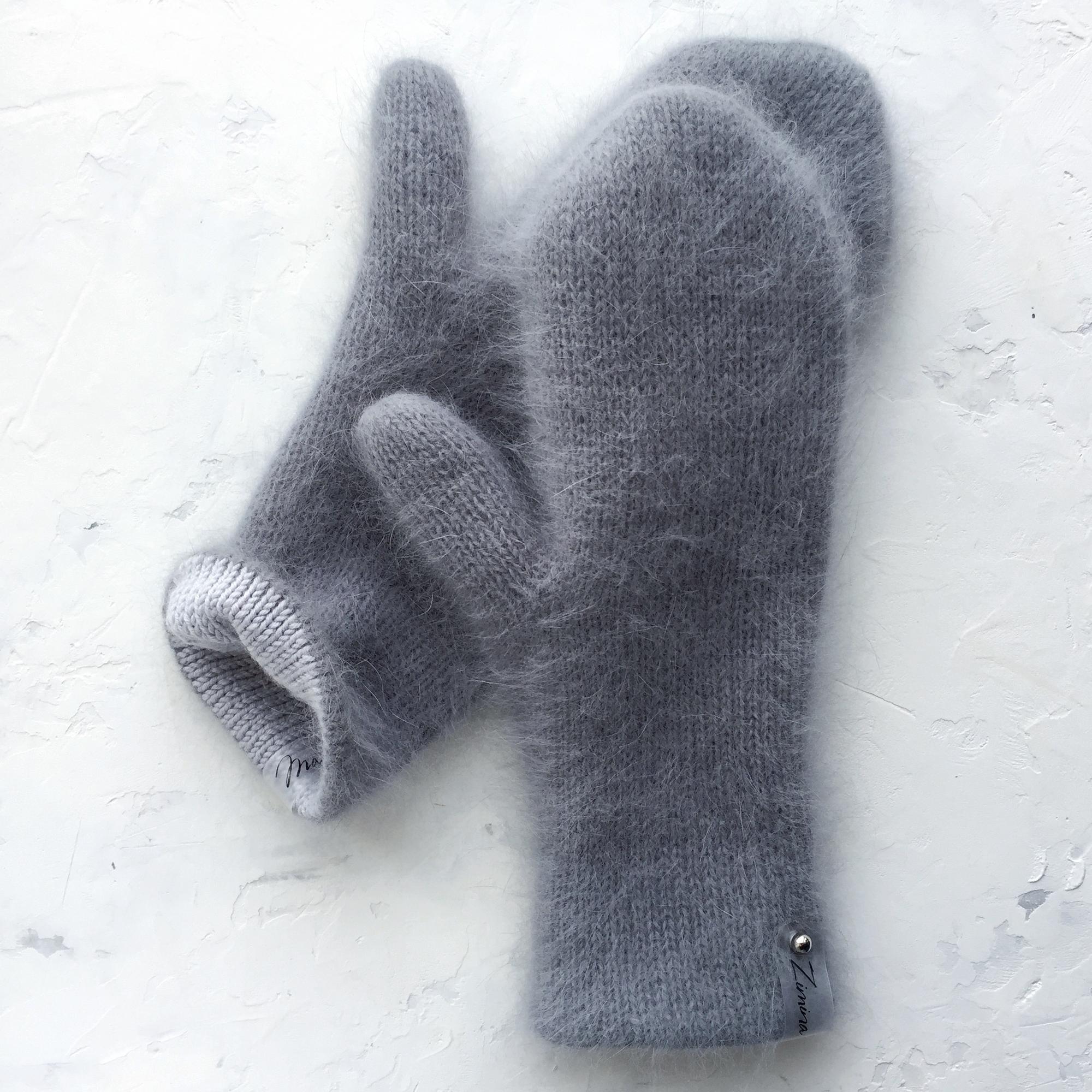 двойные варежки спицами