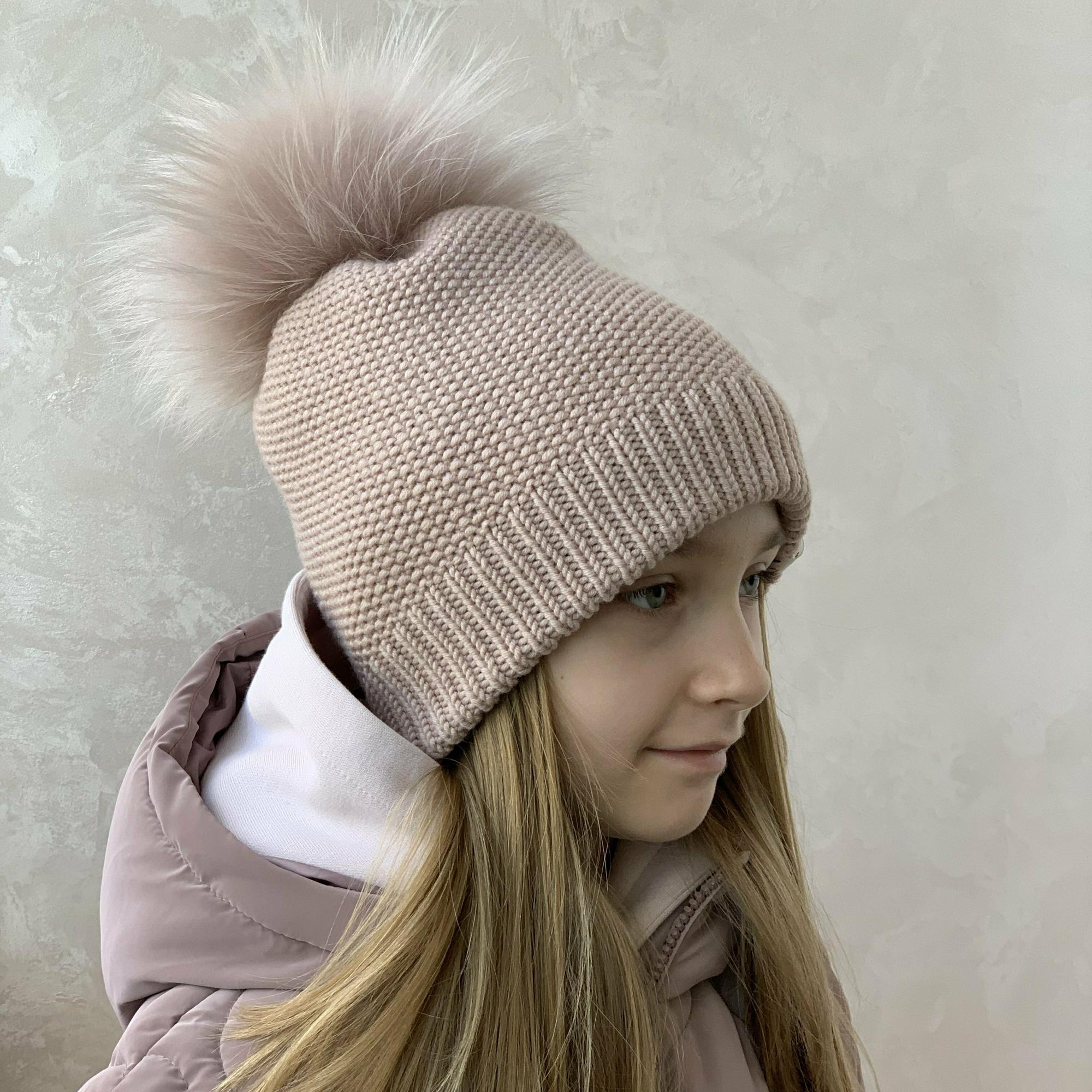 вязаная зимняя шапка для детей