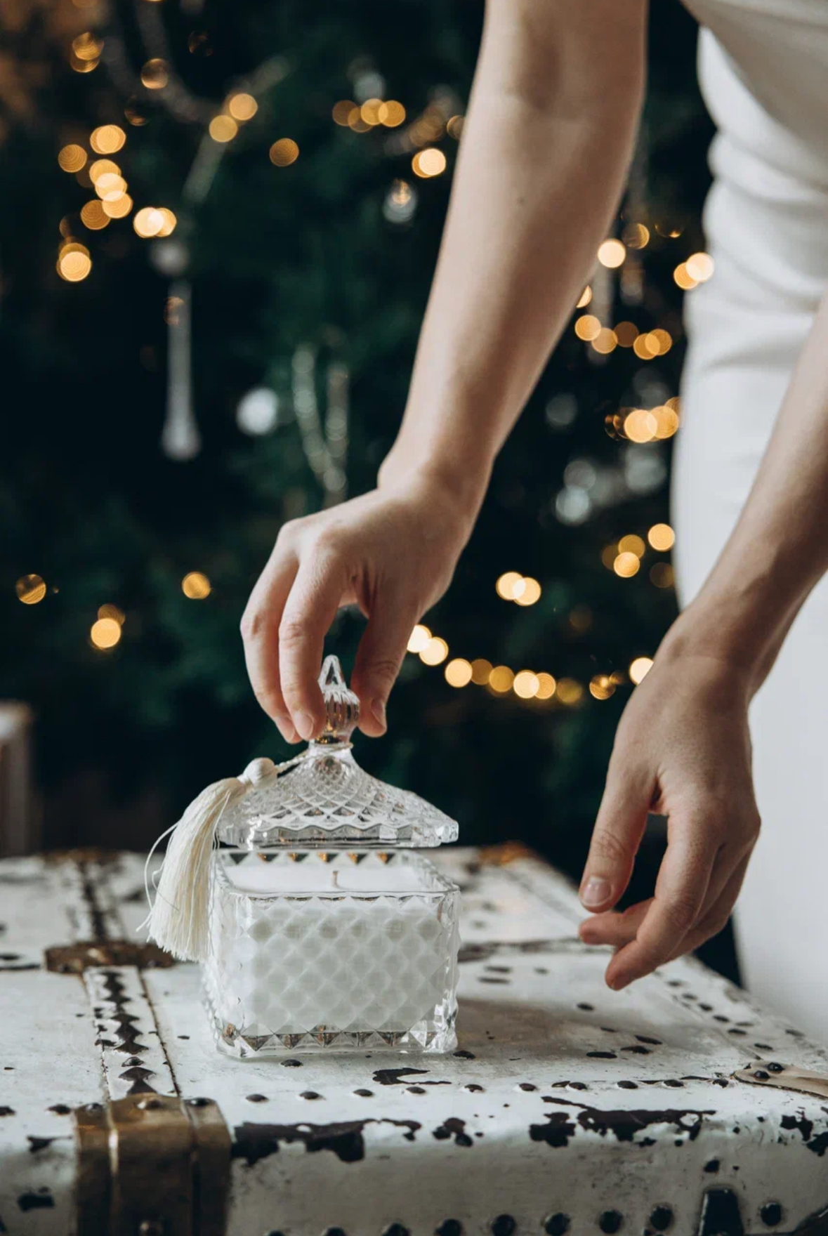 Свеча-шкатулка квадратная