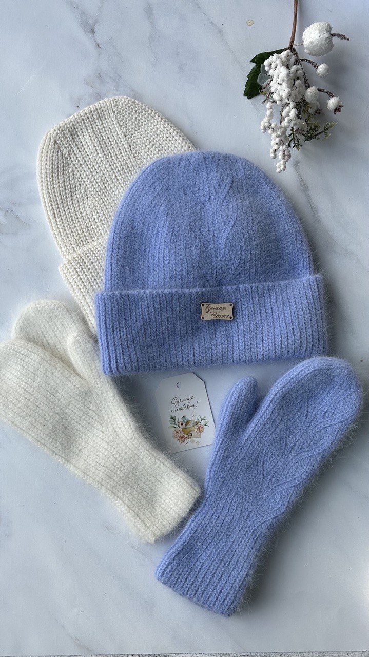 Мастер-класс Варежки Виола + Шапка "ВИОЛА"