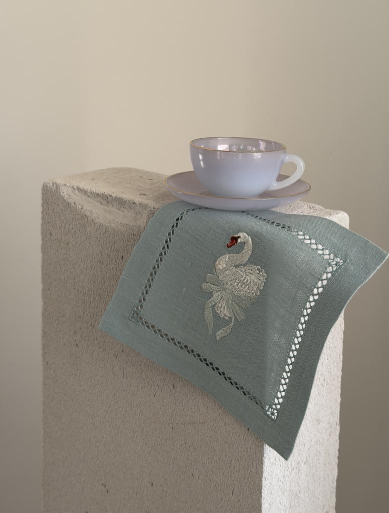 Костер с лебедем, мятный