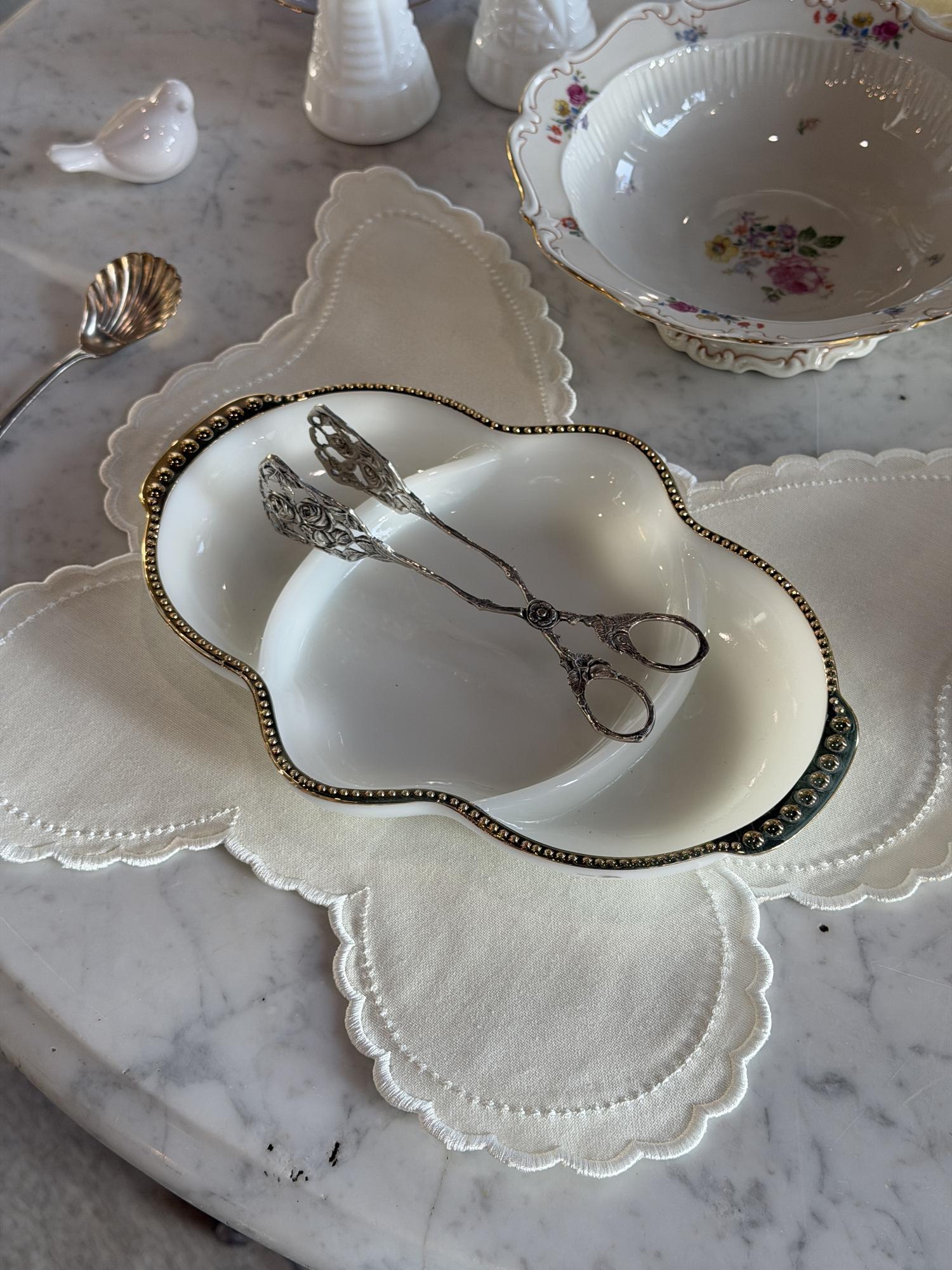 Плейсмат бабочка, молочно-сливочный