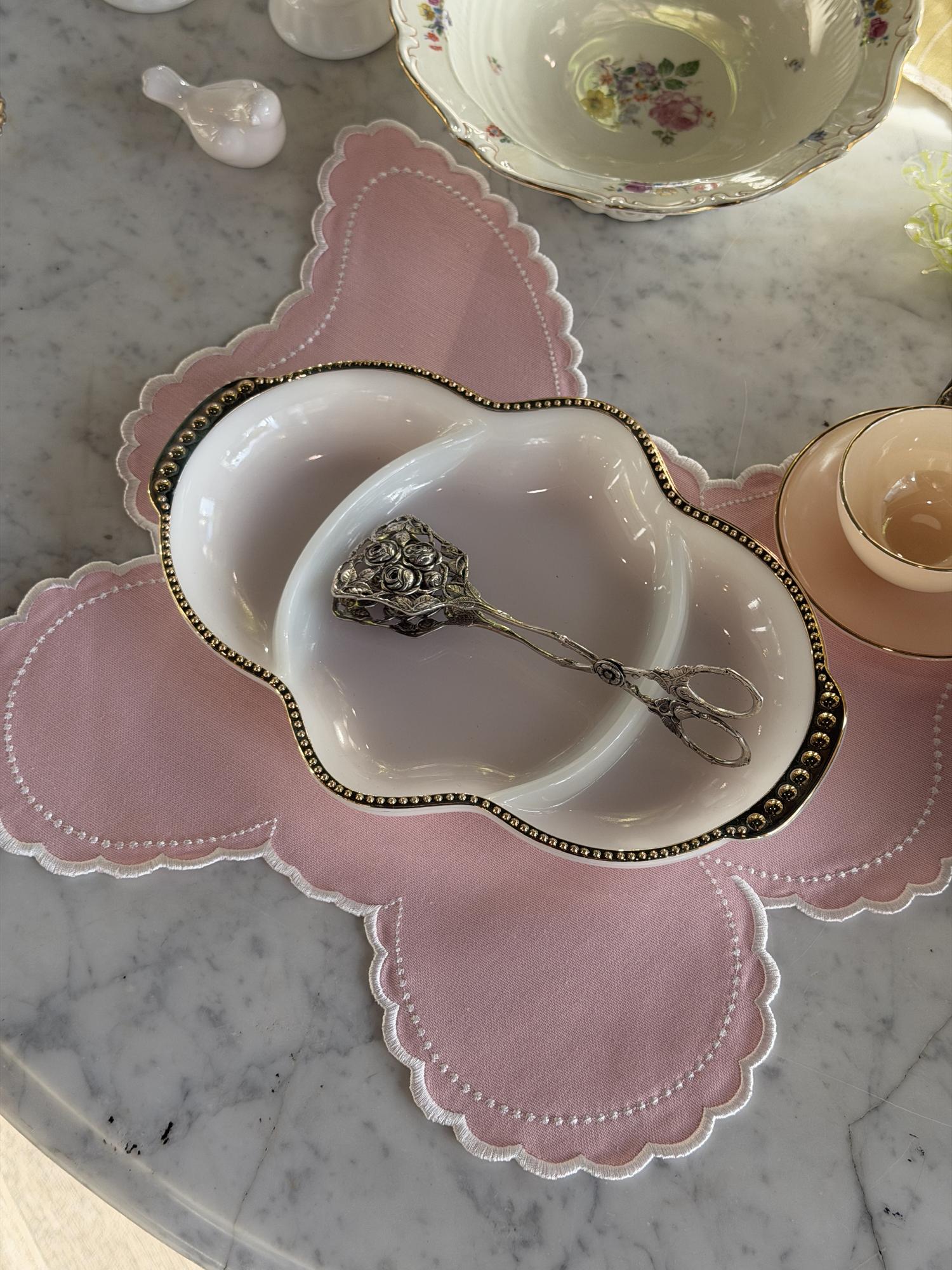 Плейсмат бабочка, нежно-розовый