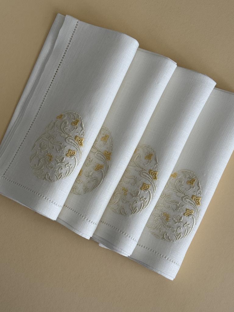 Салфетки столовые с пасхальным яйцом, желтое