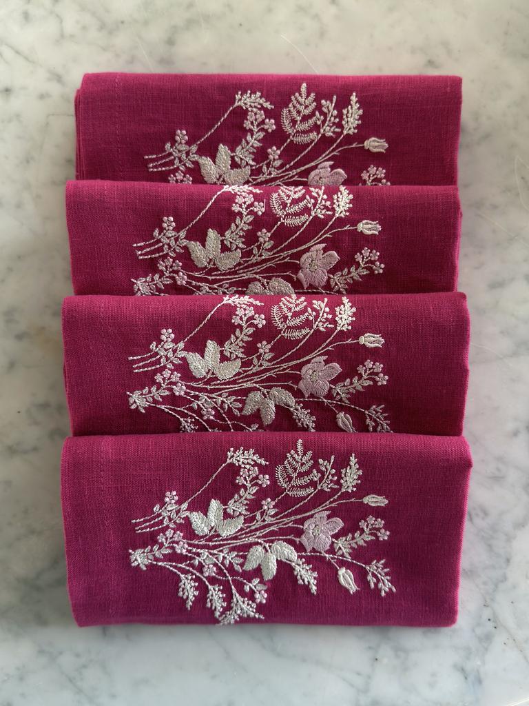 Комплект салфеток с полевыми цветами