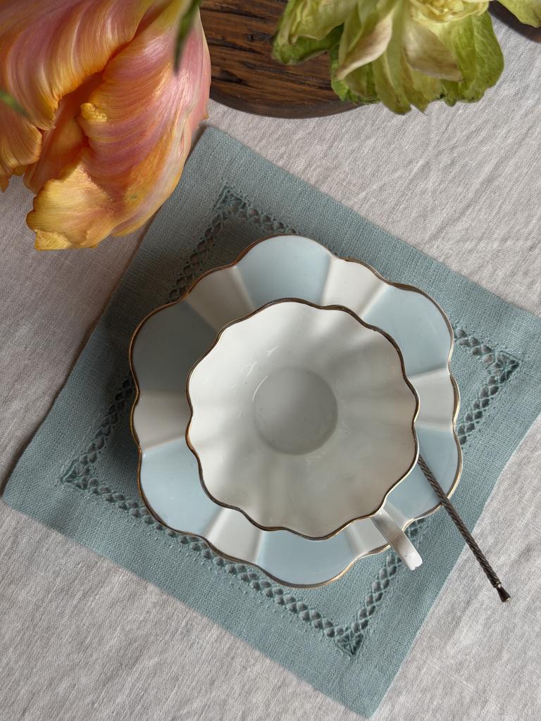 Костер с декоративной мережкой, мятный