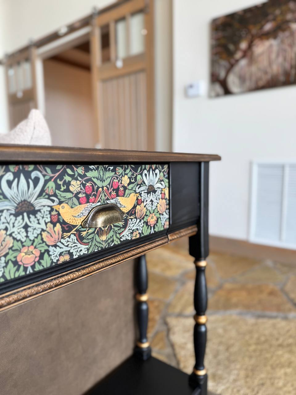 Birds and Gardens Console Table