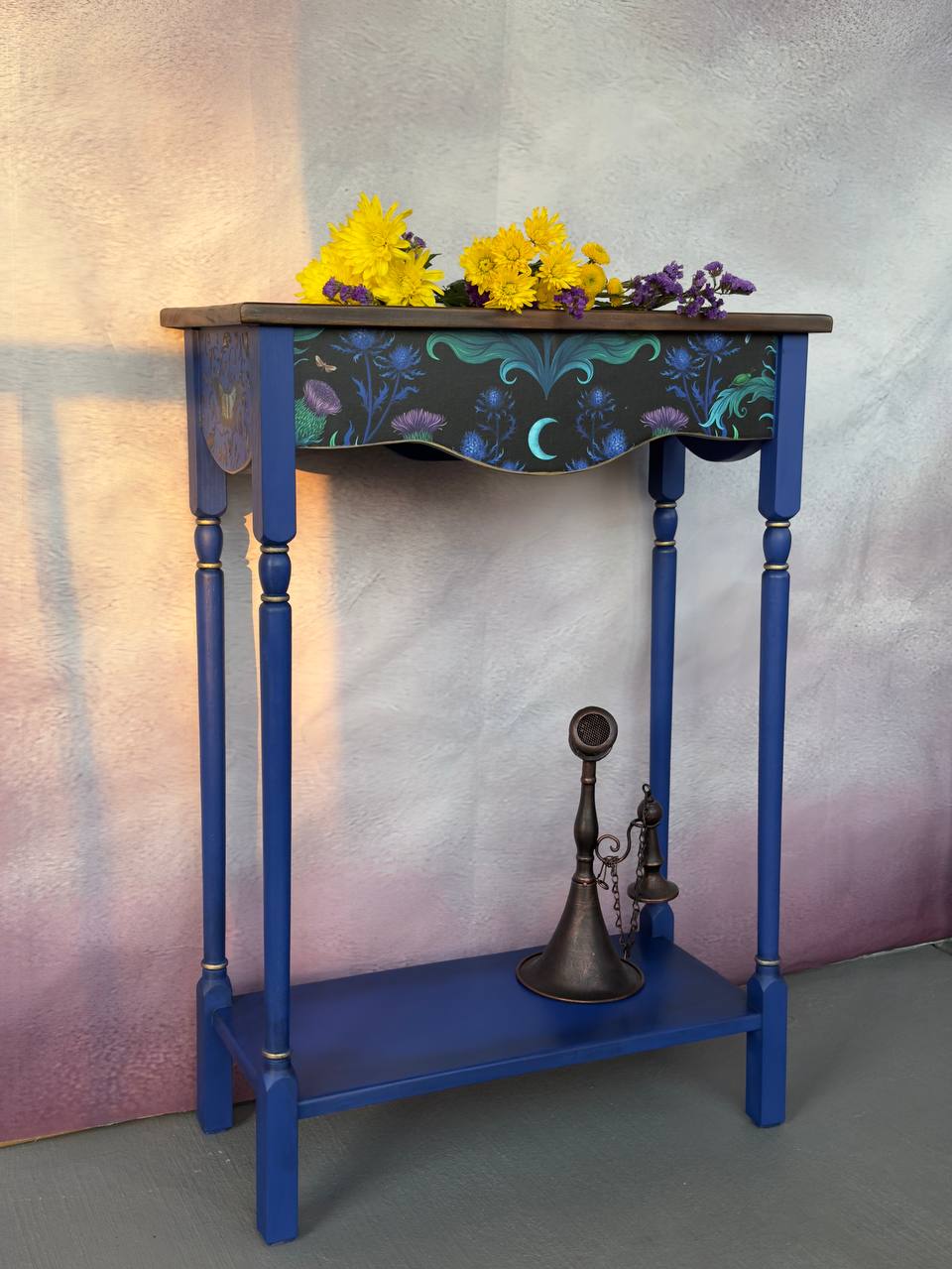 Botanical Moon & Floral Motif table