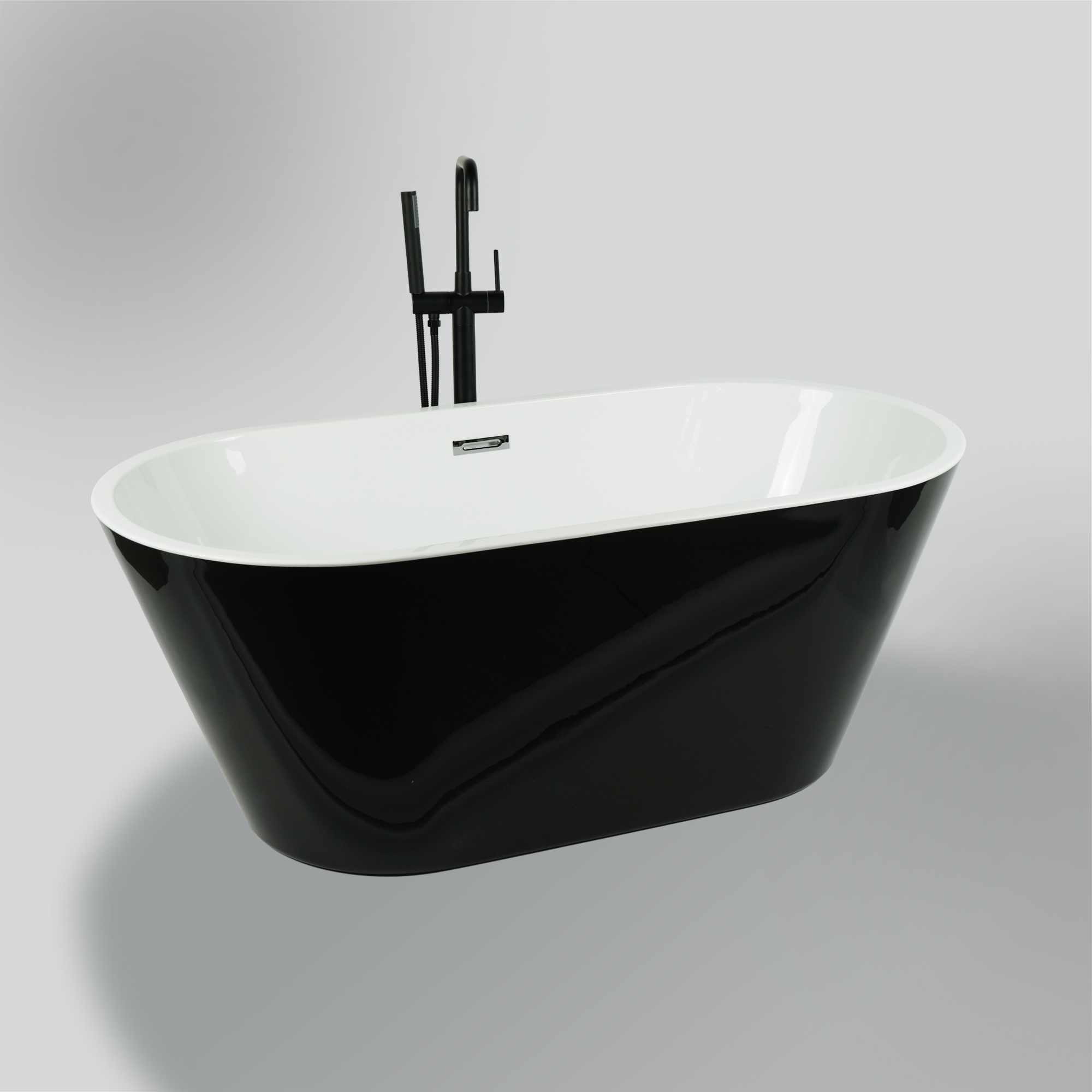 Отдельностоящая ванна N-5038 Ч/Б (1500х750х580)