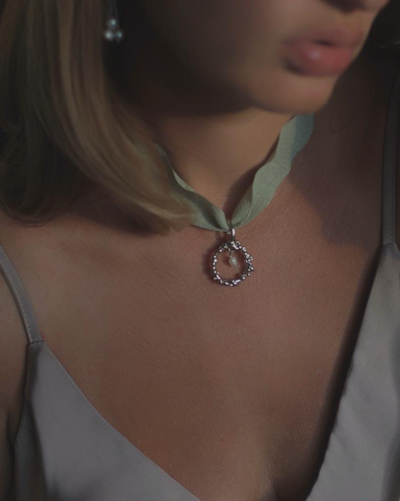 Подвеска Текстура с жемчужиной