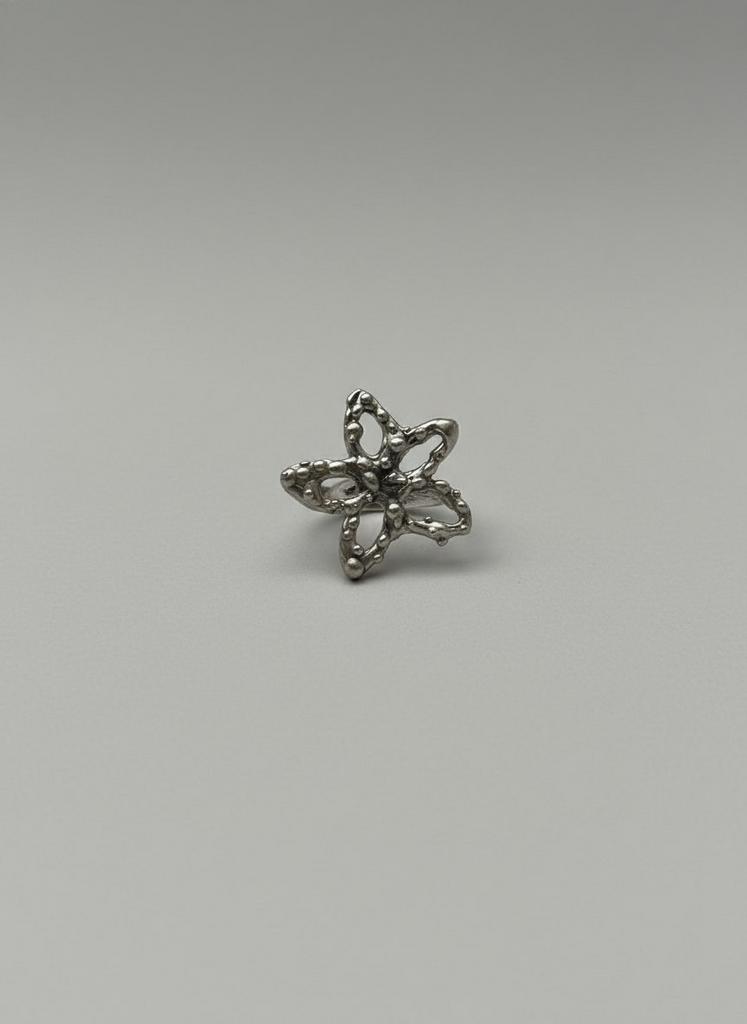 Кольцо Крупный цветочек в бронзе/нейзильбере
