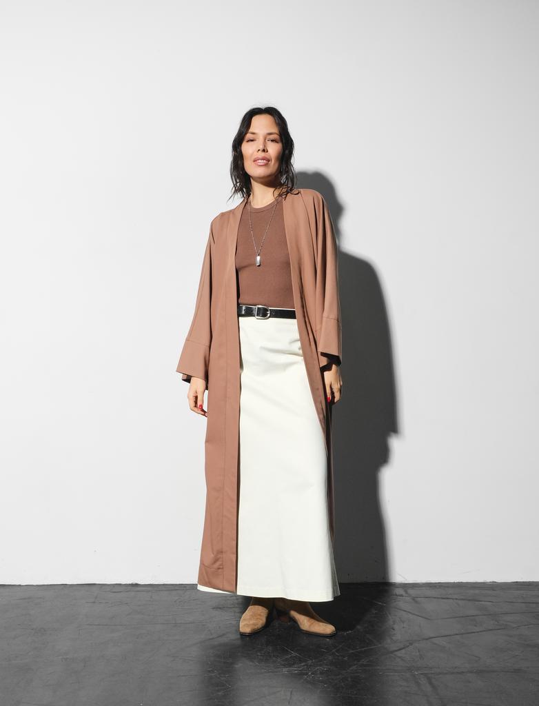 Юбка из денима Молочная