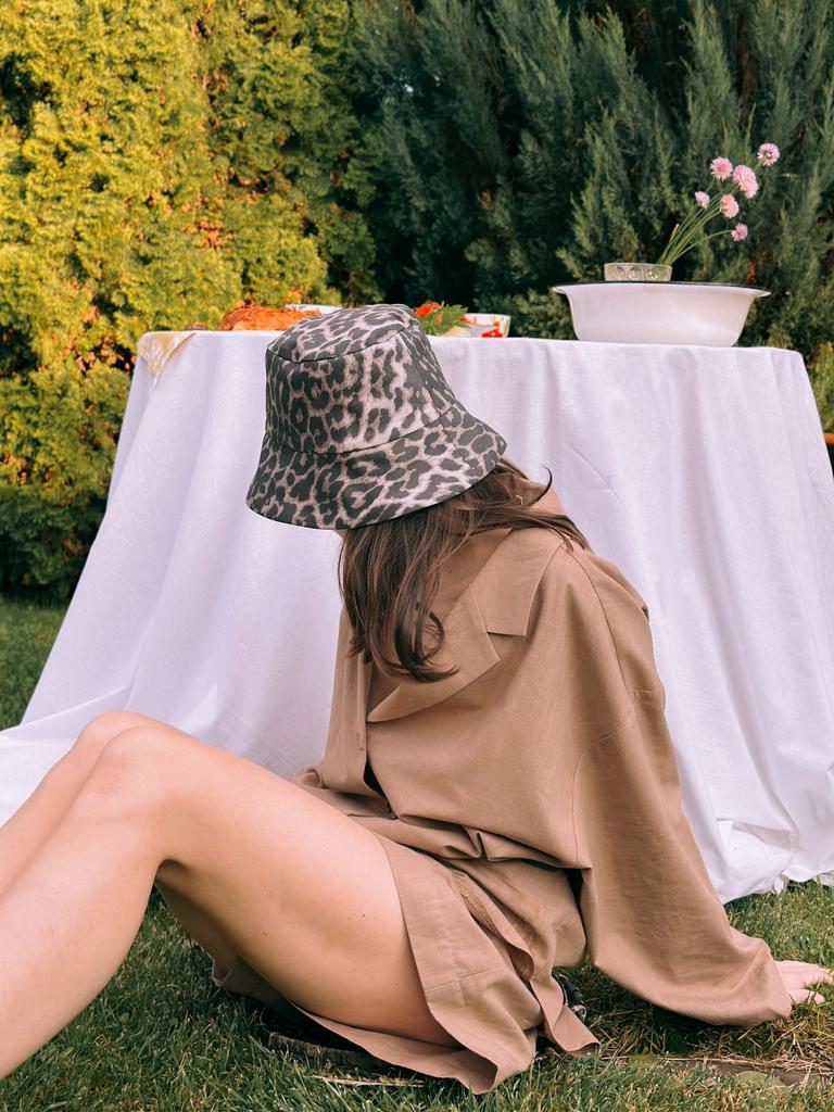 Панама из денима Лео